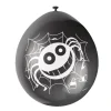 Globos Negros y Naranjas Spider 23 cm 10 ud.
