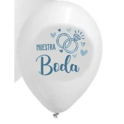 Globos Nuestra Boda 30 cm 25 ud
