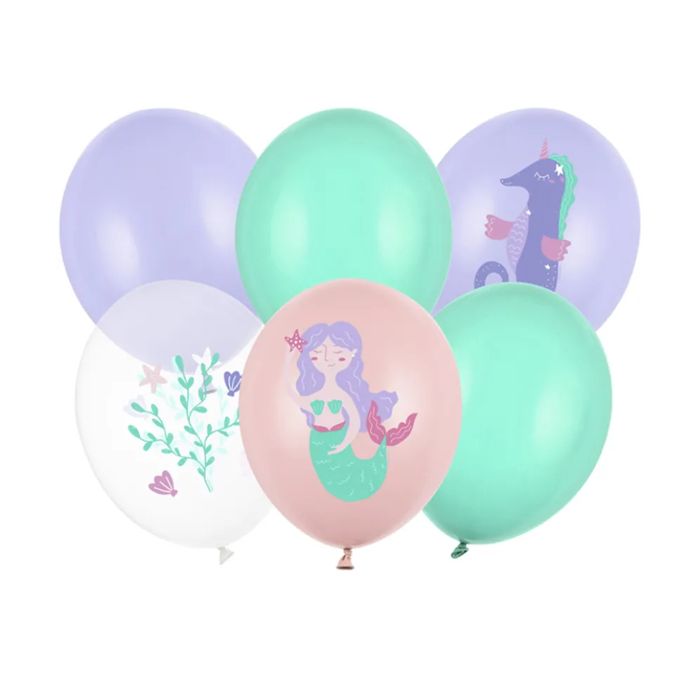 Globos Sirena Mix 6 ud