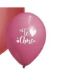 Globos Te Amo Rojo Metalizado 30 cm 25 ud