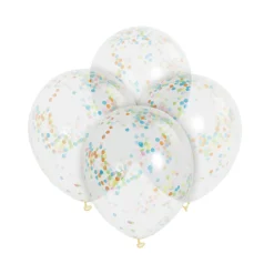 Globos transparentes con Confeti Multicolor