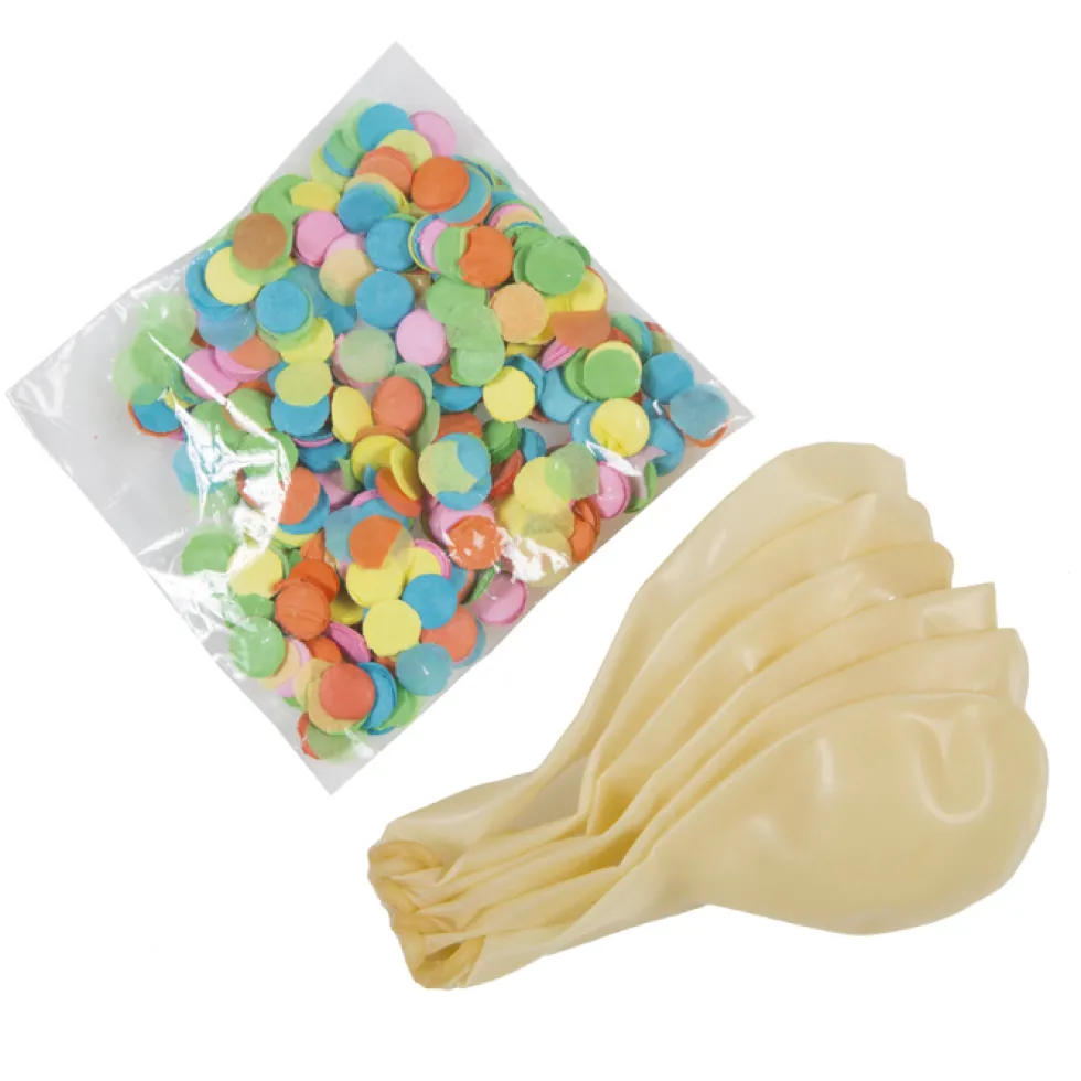 Globos transparentes con Confeti Multicolor