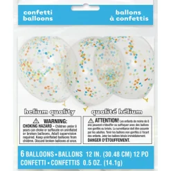 Globos transparentes con Confeti Multicolor