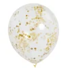Globos transparentes con Confeti Oro