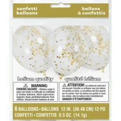 Globos transparentes con Confeti Oro