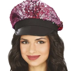 Gorra de Lentejuelas Fucsia