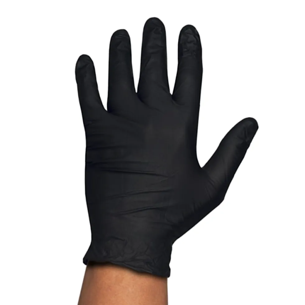 Guantes de Nitrilo Negros - L 100 ud - Rubberex