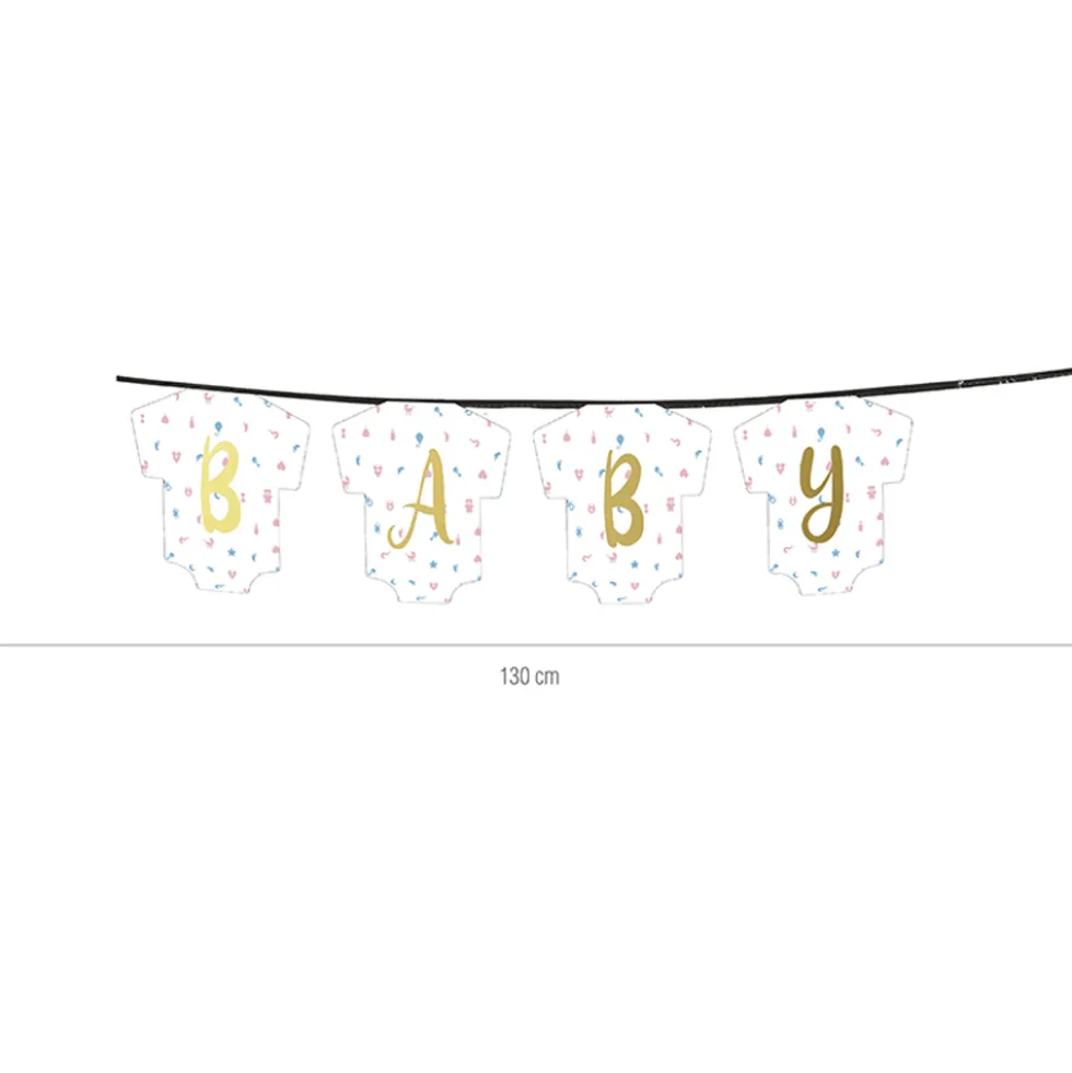 Guirnalda Baby Shower niño y niña 1,3 m
