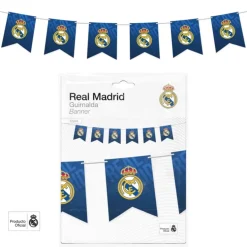 Guirnalda 12 Banderines Azul Real Madrid