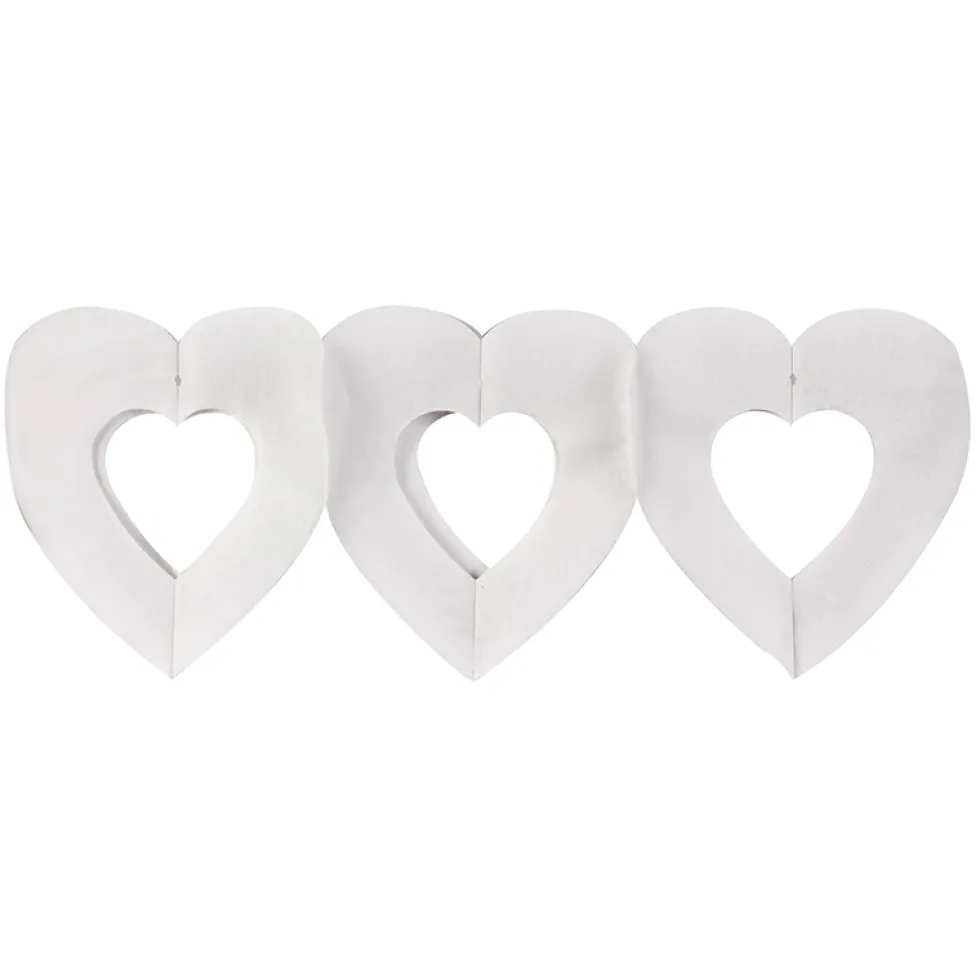 Guirnalda Corazones Blancos