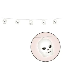 Guirnalda de 12 Calaveras 180 cm con Luz