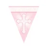 Guirnalda de Comunión Cruz Rosa