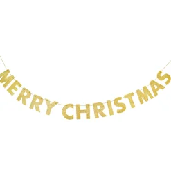Guirnalda Dorada Merry Christmas 2,75 m