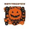 Guirnalda Happy Halloween naranja con lunares negros