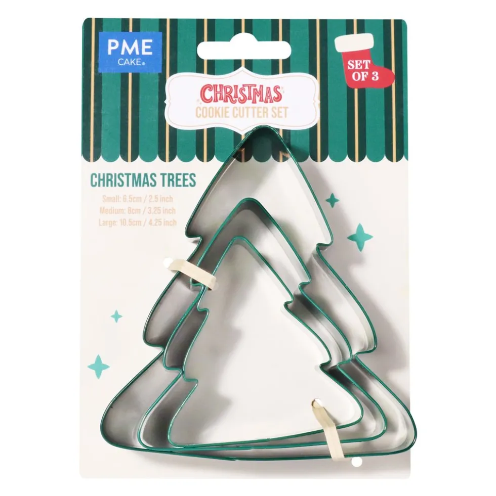 Juego 3 cortadores árbol de navidad - PME