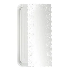 Juego de 3 Bandejas y 3 Blondas rectangulares 14x36cm