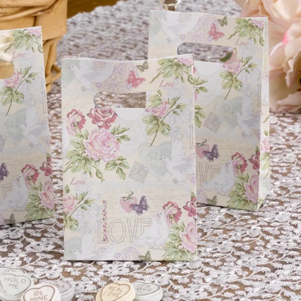 Juego de 10 bolsitas pequeñas para dulces With love