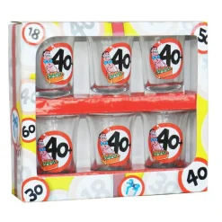 Juego de Chupitos 40 Años 6 ud