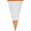 Juego de 10 conos para dulces Naranja y blanco