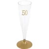 Juego de 6 Copas 50 Cumpleaños Doradas