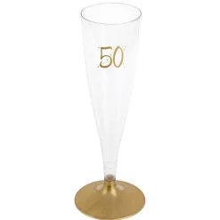 Juego de 6 Copas 50 Cumpleaños Doradas