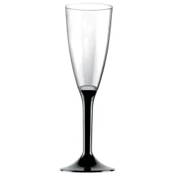 Juego de 6 Copas de Cava Negras 120 ml