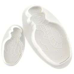 Juego de 2 cortadores con expulsor Snowman