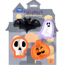 Juego de 4 Cortadores Grippy Halloween