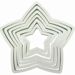 Juego de 6 Cortadores para Galletas Estrellas