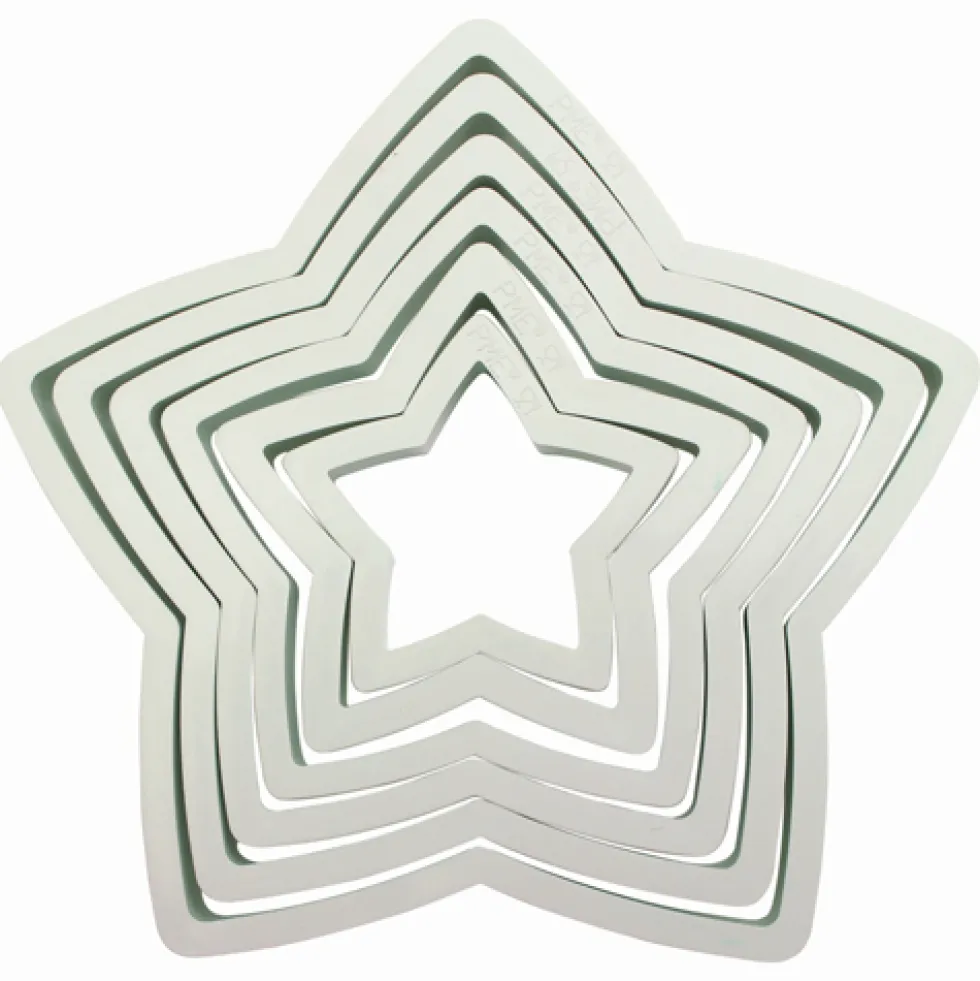 Juego de 6 Cortadores para Galletas Estrellas