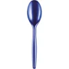 Juego de 20 Cucharas de Plástico Azul Perlado