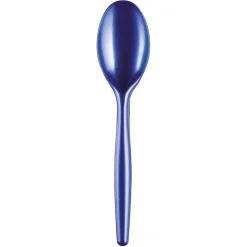 Juego de 20 Cucharas de Plástico Azul Perlado