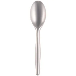 Juego de 20 Cucharas de Plástico Blanco Perla