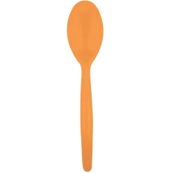 Juego de 20 Cucharas de Plástico Naranja