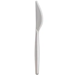 Juego de 20 Cuchillos de Plástico Blanco Perla