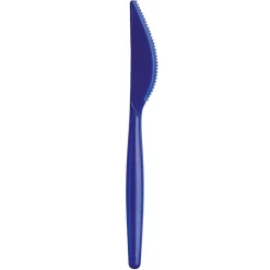 Juego de 20 Cuchillos de Plástico Azul Perlado