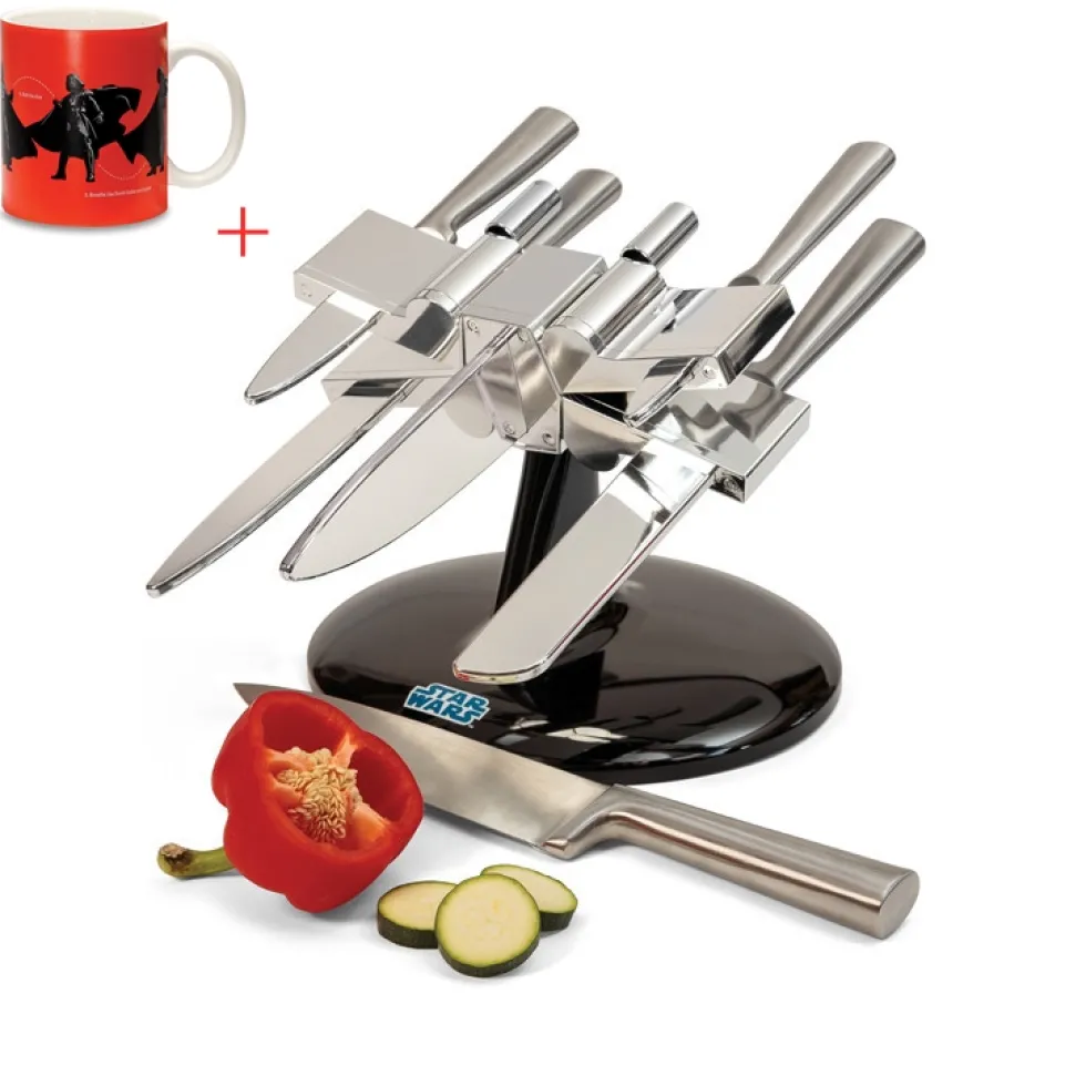 Juego de Cuchillos Nave X Wing con taza de regalo
