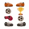 Juego de 8 Decoraciones de Azúcar Fútbol