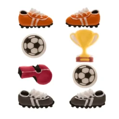 Juego de 8 Decoraciones de Azúcar Fútbol