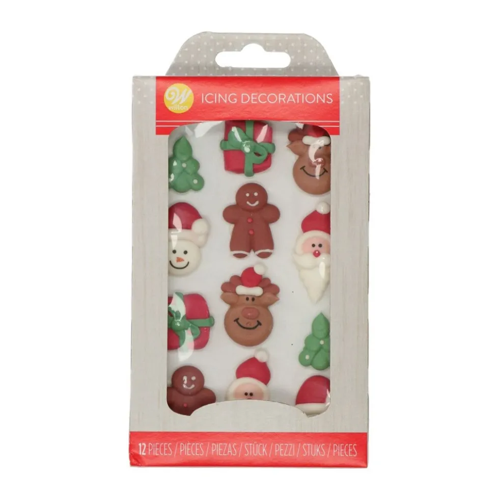 Juego de 12 decoraciones Navideñas para Cupcakes y Galletas