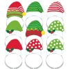 Juego de 8 Diademas Elfo y Santa Claus