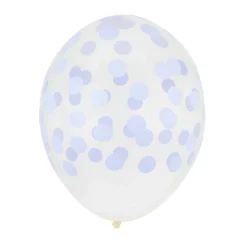 Juego de 5 globos Confeti azul pastel