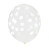 Juego de 5 Globos Confeti Blanco