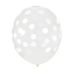 Juego de 5 Globos Confeti Blanco