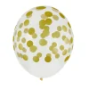Juego de 5 globos Confeti dorados