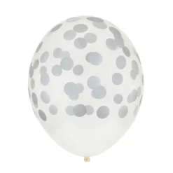 Juego de 5 globos Confeti Plata
