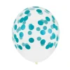Juego de 5 globos Confeti Turquesa