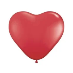 Juego de 6 globos Corazón Rojo 40 cm
