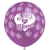 Juego de 8 Globos Feliz Día Mamá Colores Surtidos