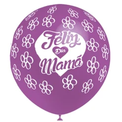 Juego de 8 Globos Feliz Día Mamá Colores Surtidos